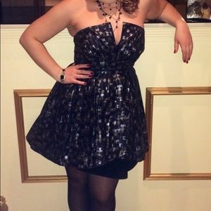 Strapless cocktail dress